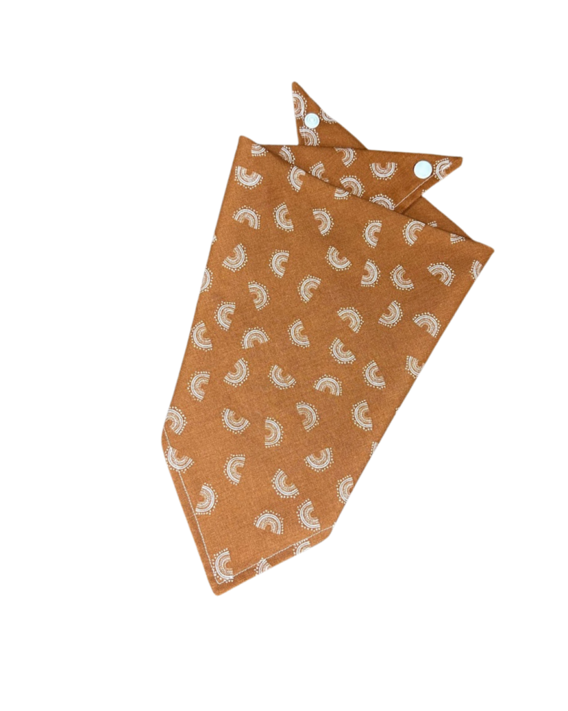 Bohemian Rainbow Print Cotton Dog Bandana