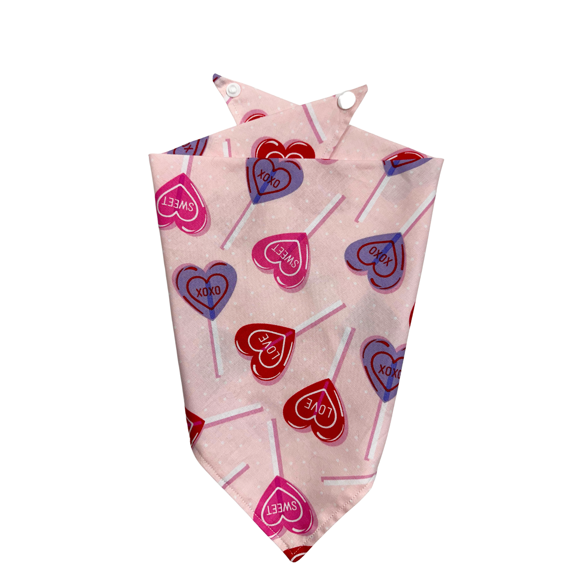 Sweet Heart Print Cotton Dog Bandana