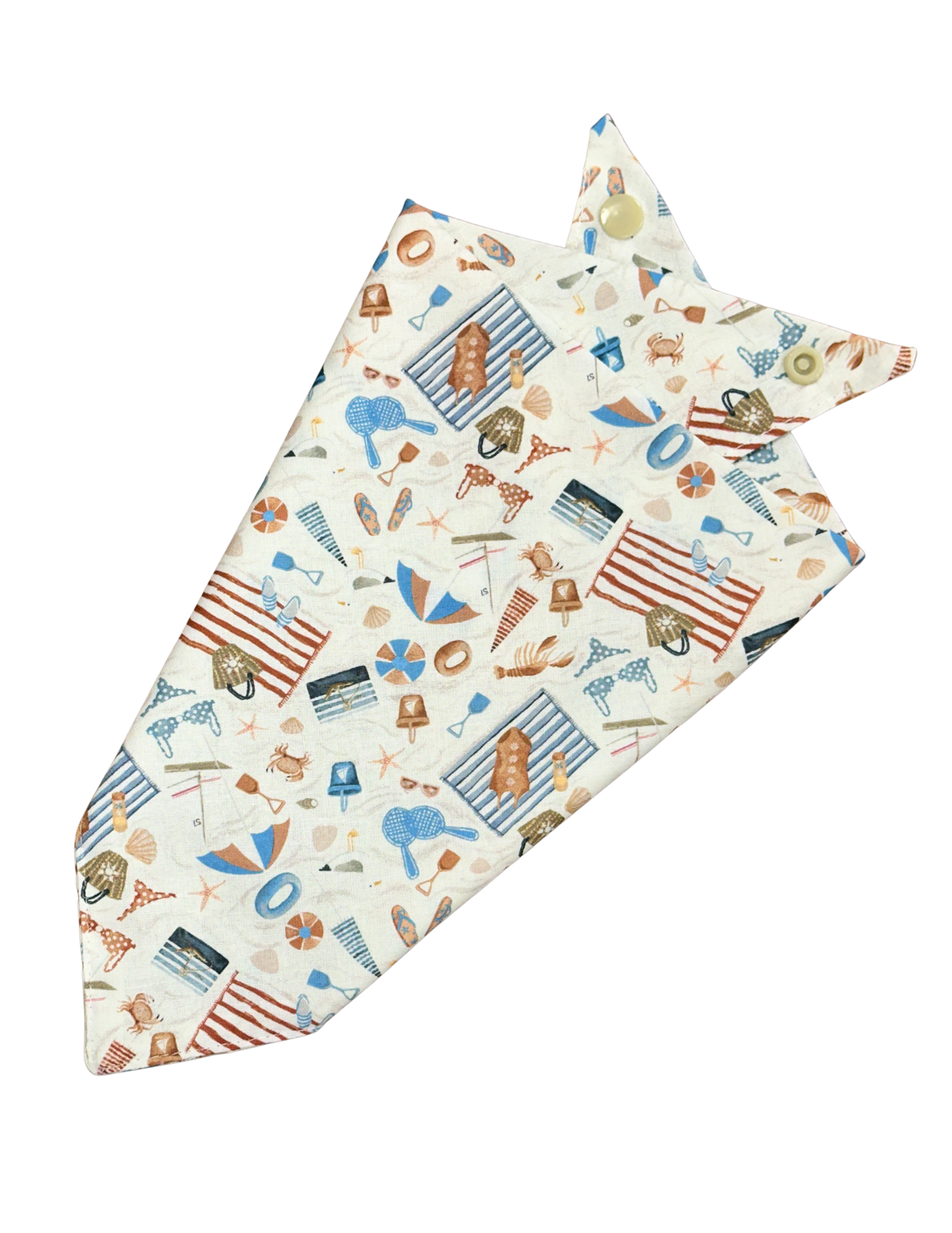 Boardwalk Stripe Print Cotton Dog Bandana