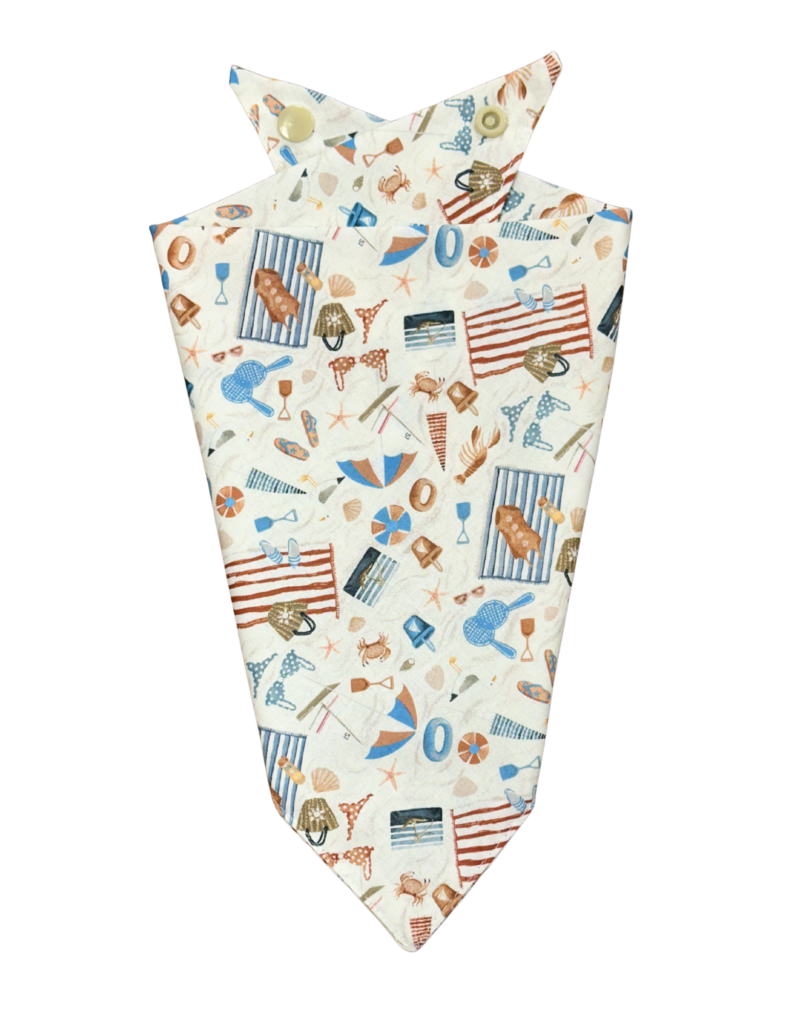 Boardwalk Stripe Print Cotton Dog Bandana
