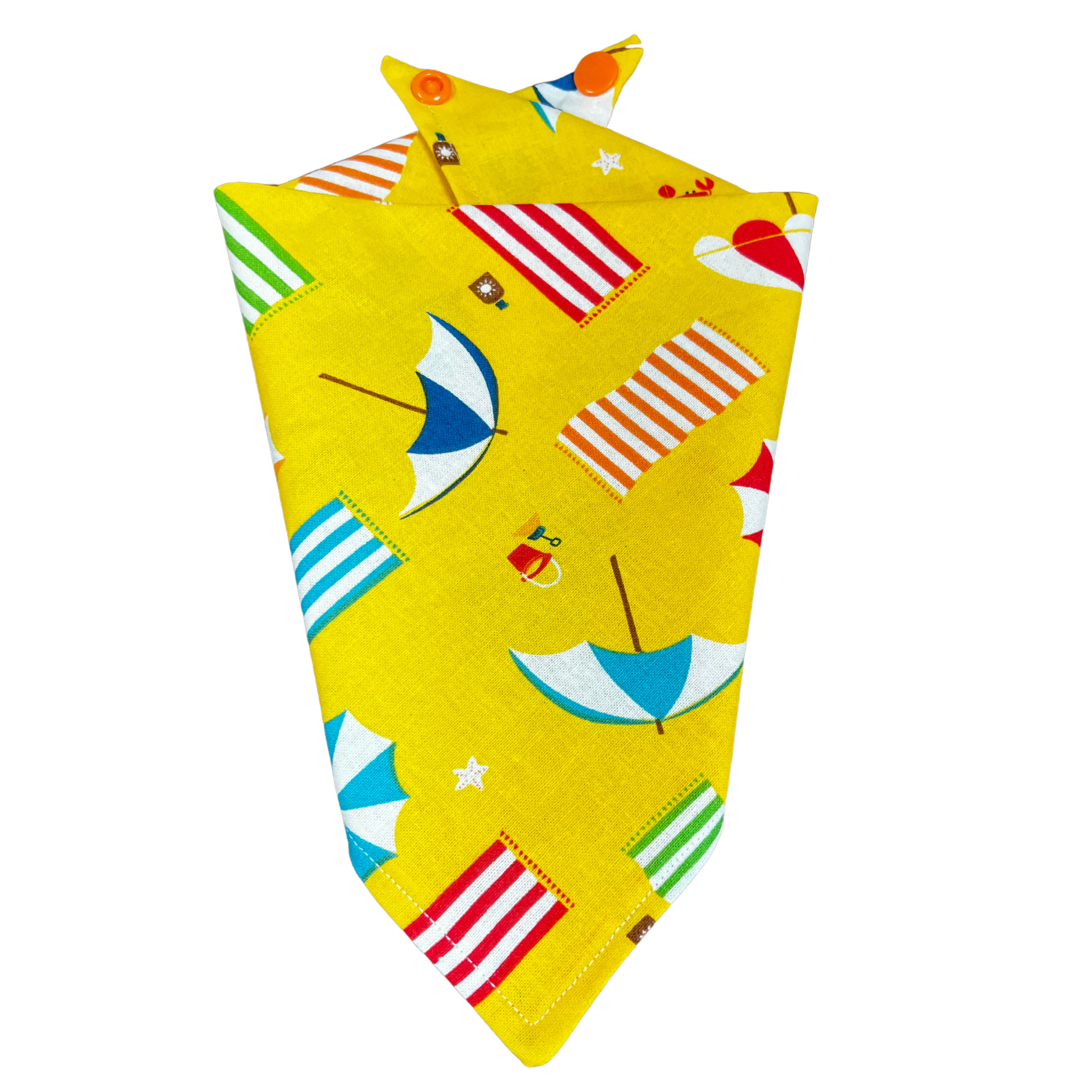 Beach Print Cotton Dog Bandana