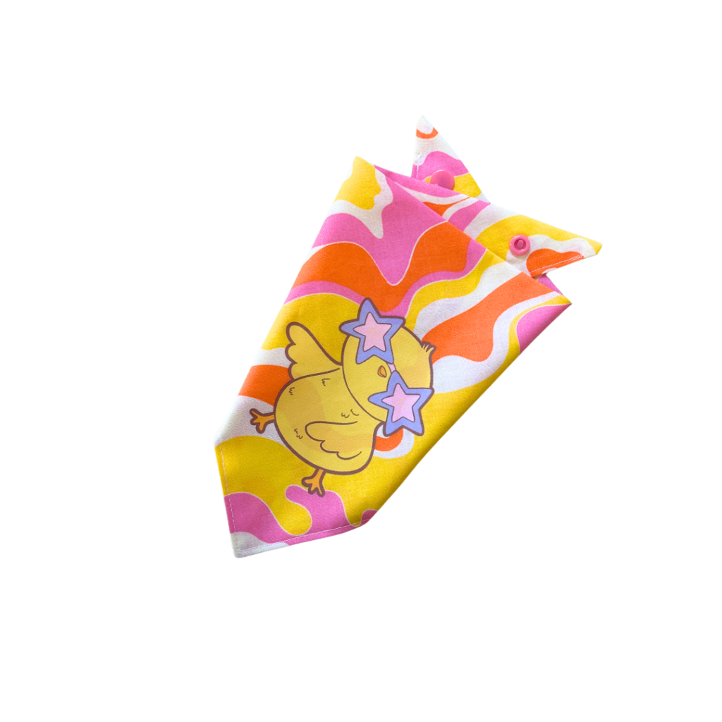 Retro Floral Print Cotton Dog Bandana