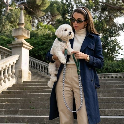 Zigzag Soft Wrap Webbing Collar and Leash Set