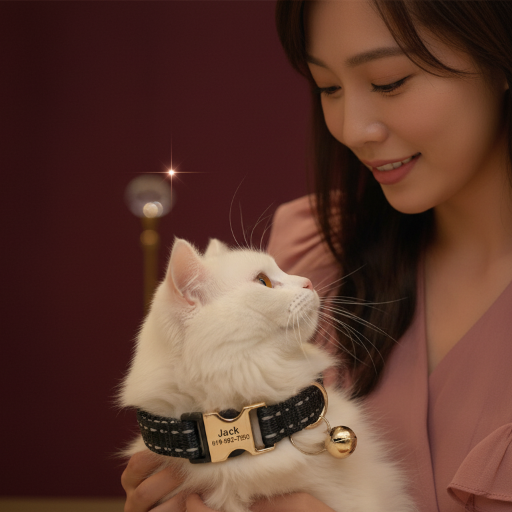 Nylon Reflective Bell Dog Collar