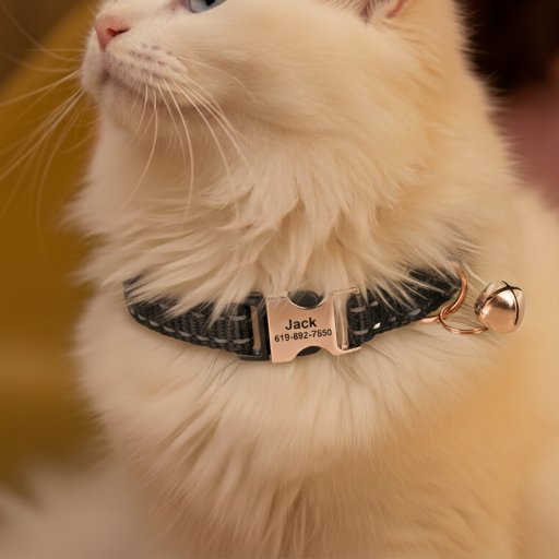 Nylon Reflective Bell Dog Collar