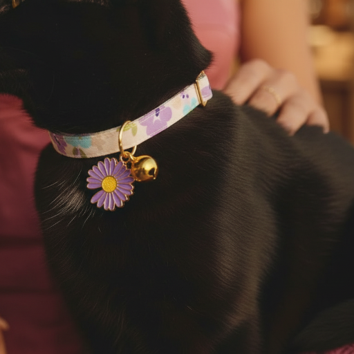 Cloud Pastel Heart Pendant Dog Collar