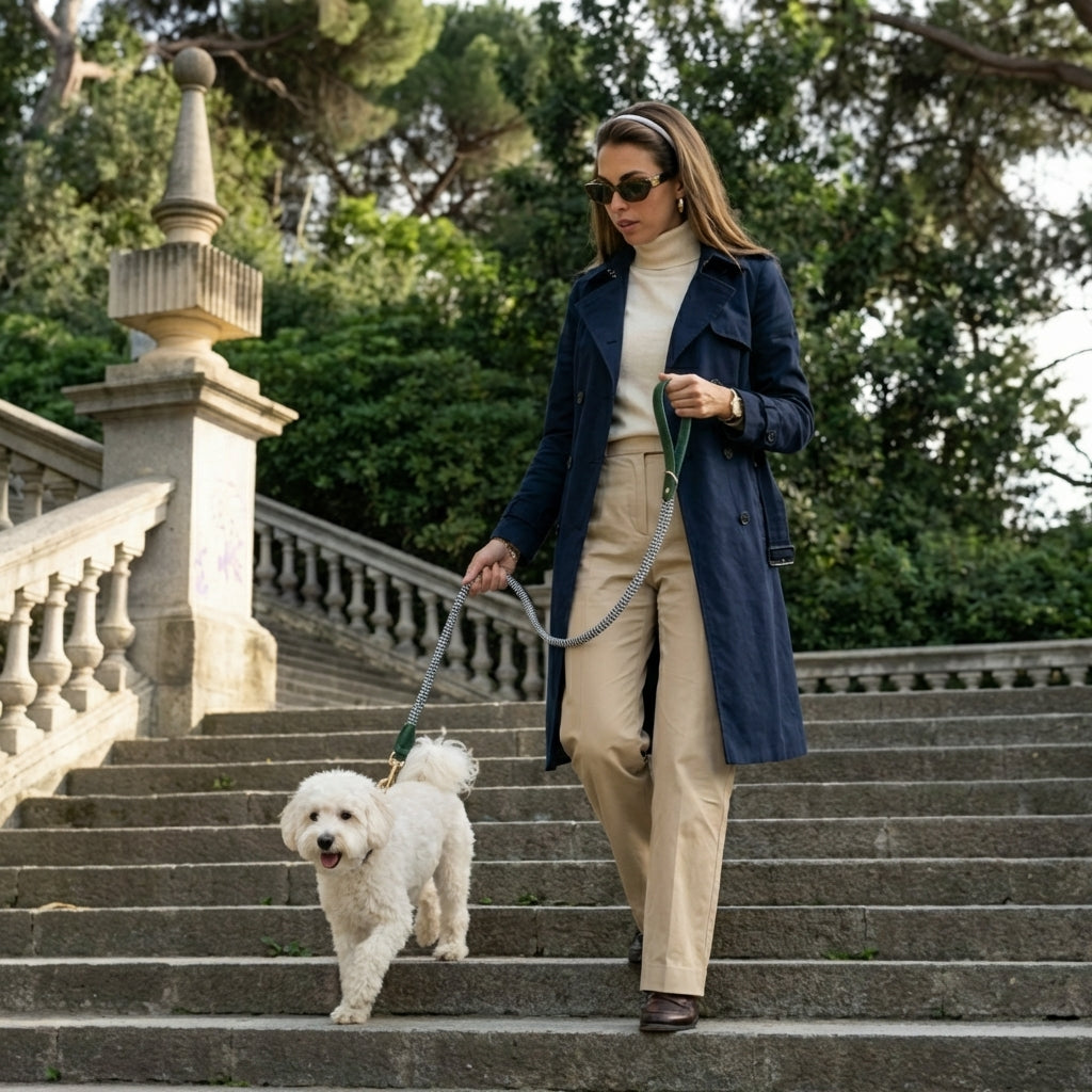Zigzag Soft Wrap Webbing Collar and Leash Set
