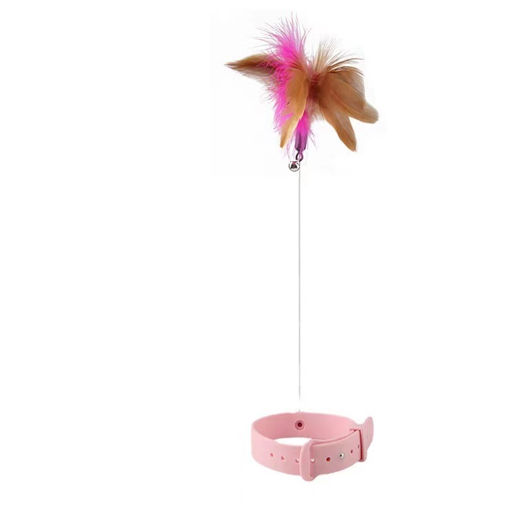 Collar Cat Self-happiness Relief Cat Toy Suit Collar Feather Bell Cat Toy - Image 5