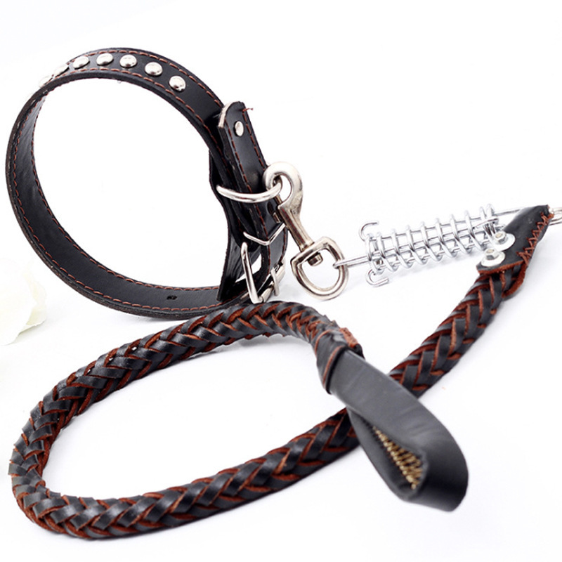 Leather Traction Rope Chain Explosion-proof Punch Collar - Image 7