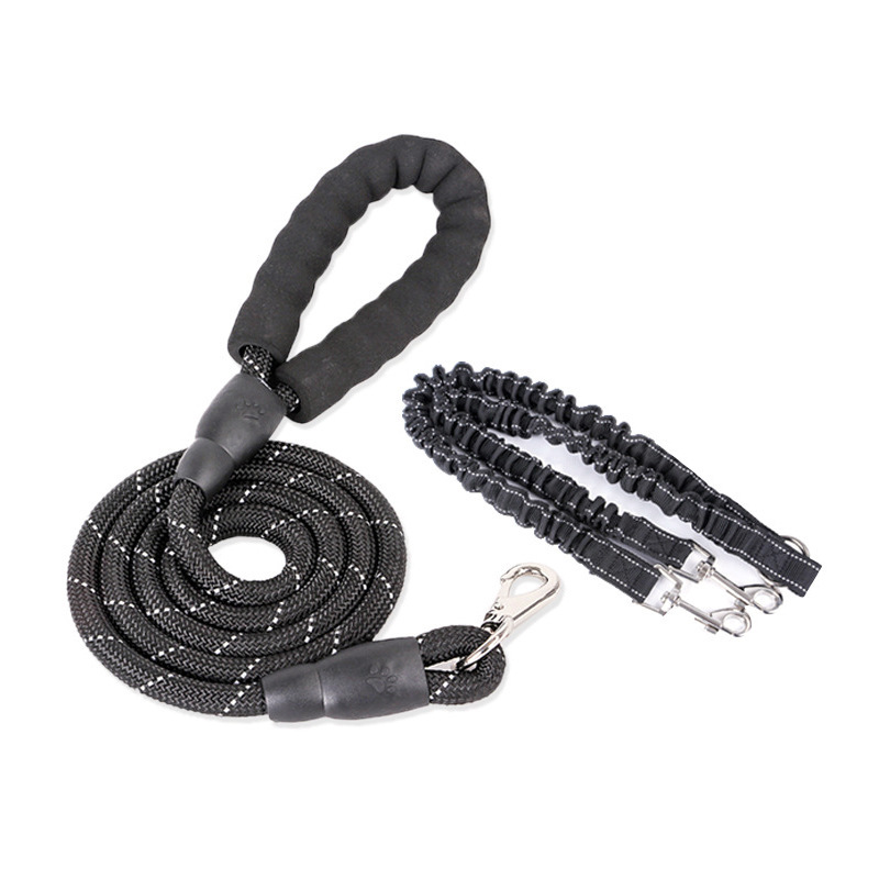 Dogs With One Tow Two Leashes Pets Double Heads - Image 4
