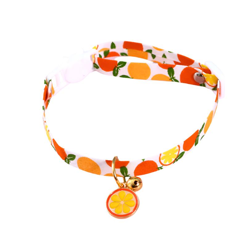 Pastel Star Pattern Dog Collar with Bell