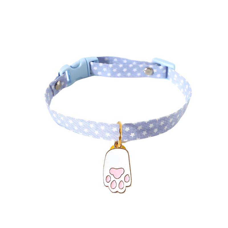 Pastel Star Pattern Dog Collar with Bell