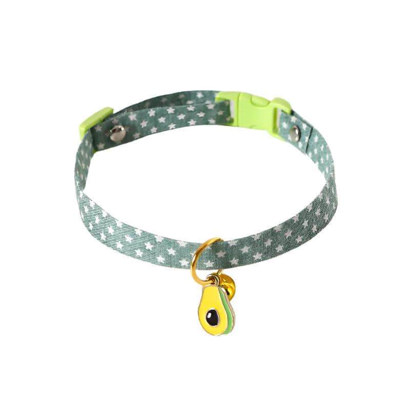 Pastel Star Pattern Dog Collar with Bell