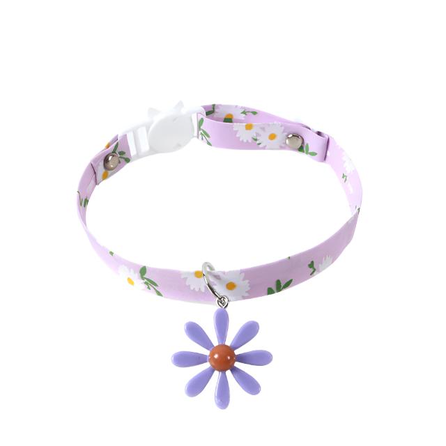 Pastel Star Pattern Dog Collar with Bell