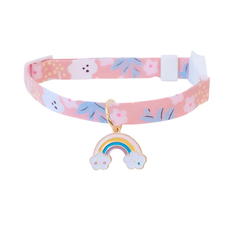 Pastel Star Pattern Dog Collar with Bell