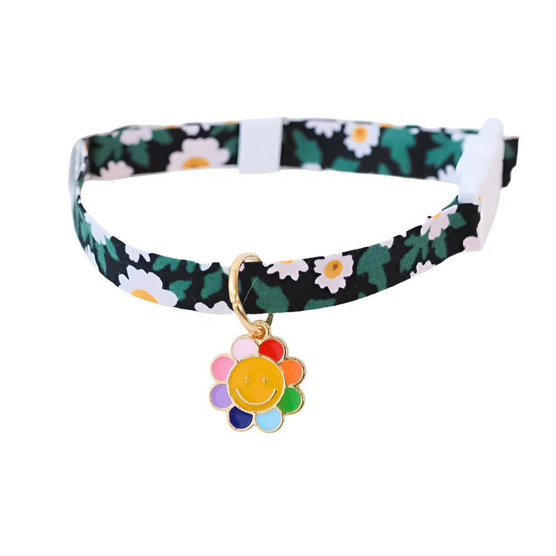 Pastel Star Pattern Dog Collar with Bell