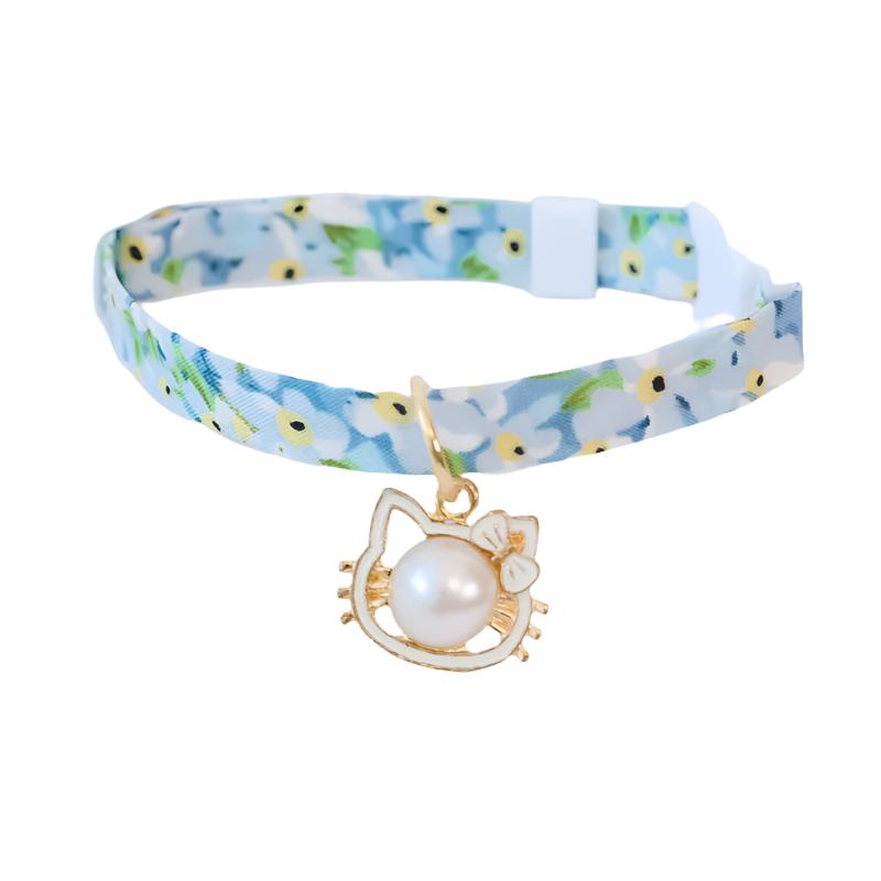 Pastel Star Pattern Dog Collar with Bell