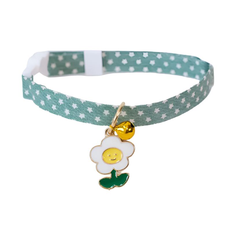Pastel Star Pattern Dog Collar with Bell