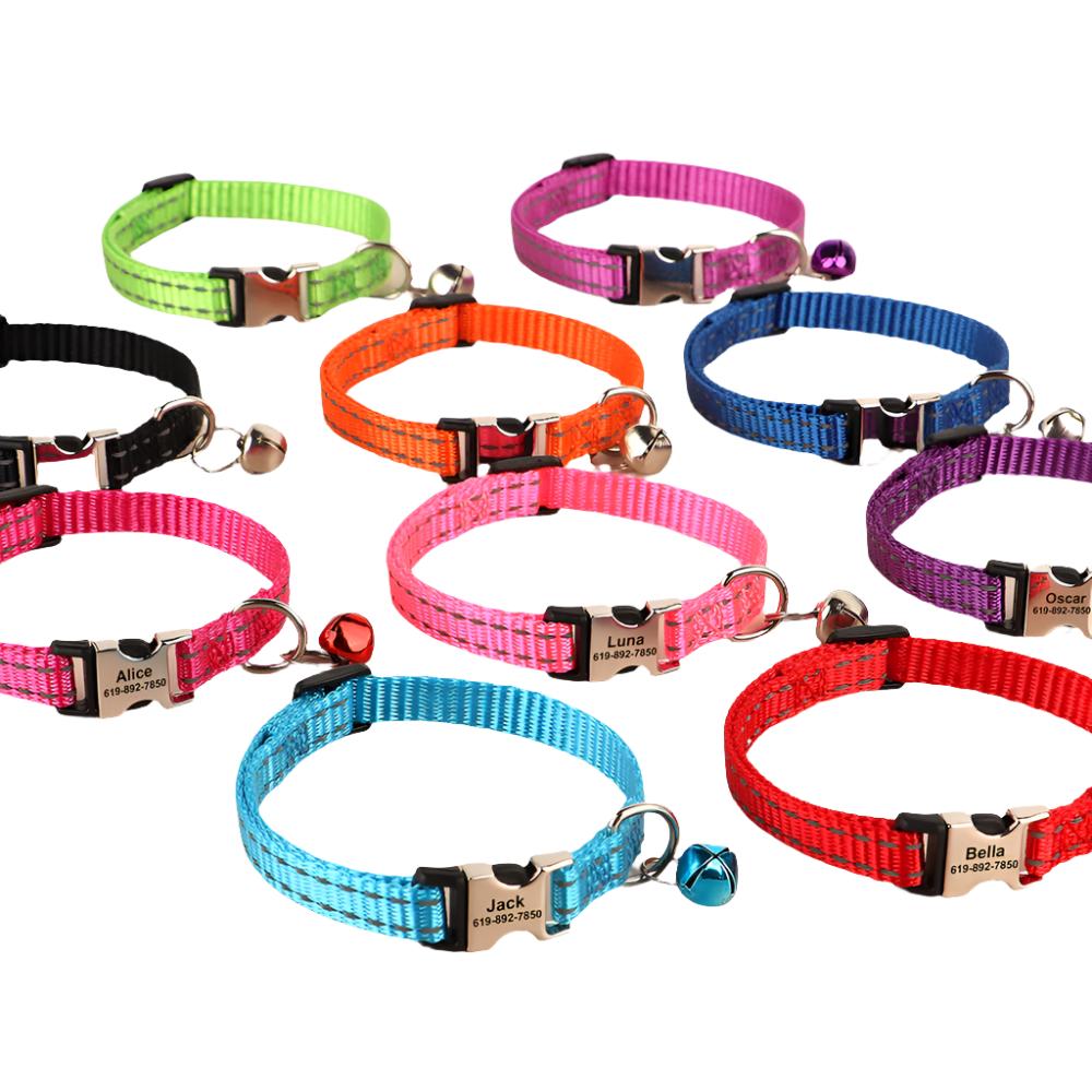 Nylon Reflective Bell Dog Collar