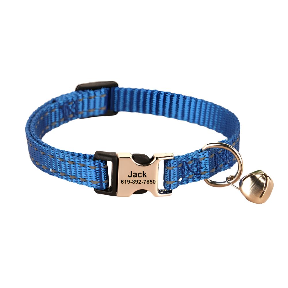 Nylon Reflective Bell Dog Collar