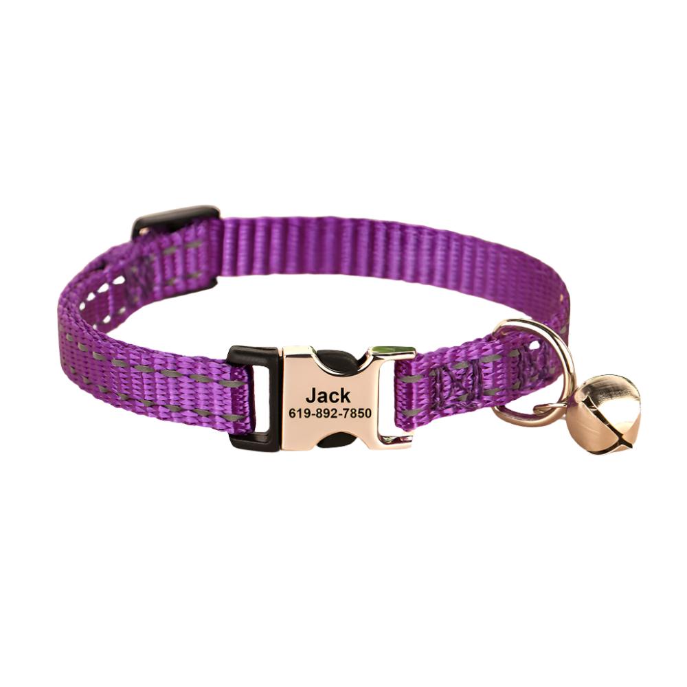Nylon Reflective Bell Dog Collar