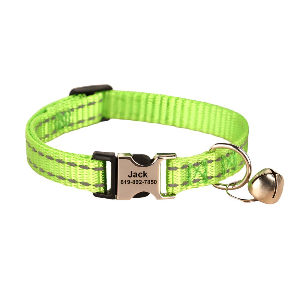 Nylon Reflective Bell Dog Collar