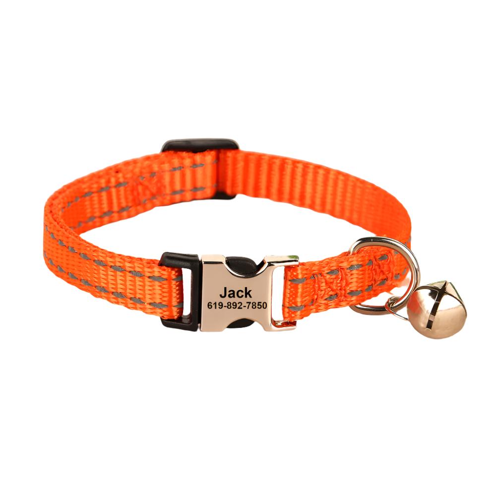 Nylon Reflective Bell Dog Collar