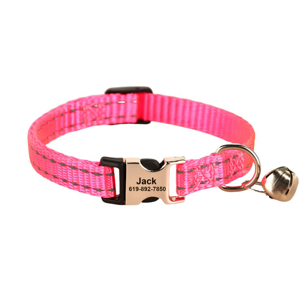 Nylon Reflective Bell Dog Collar