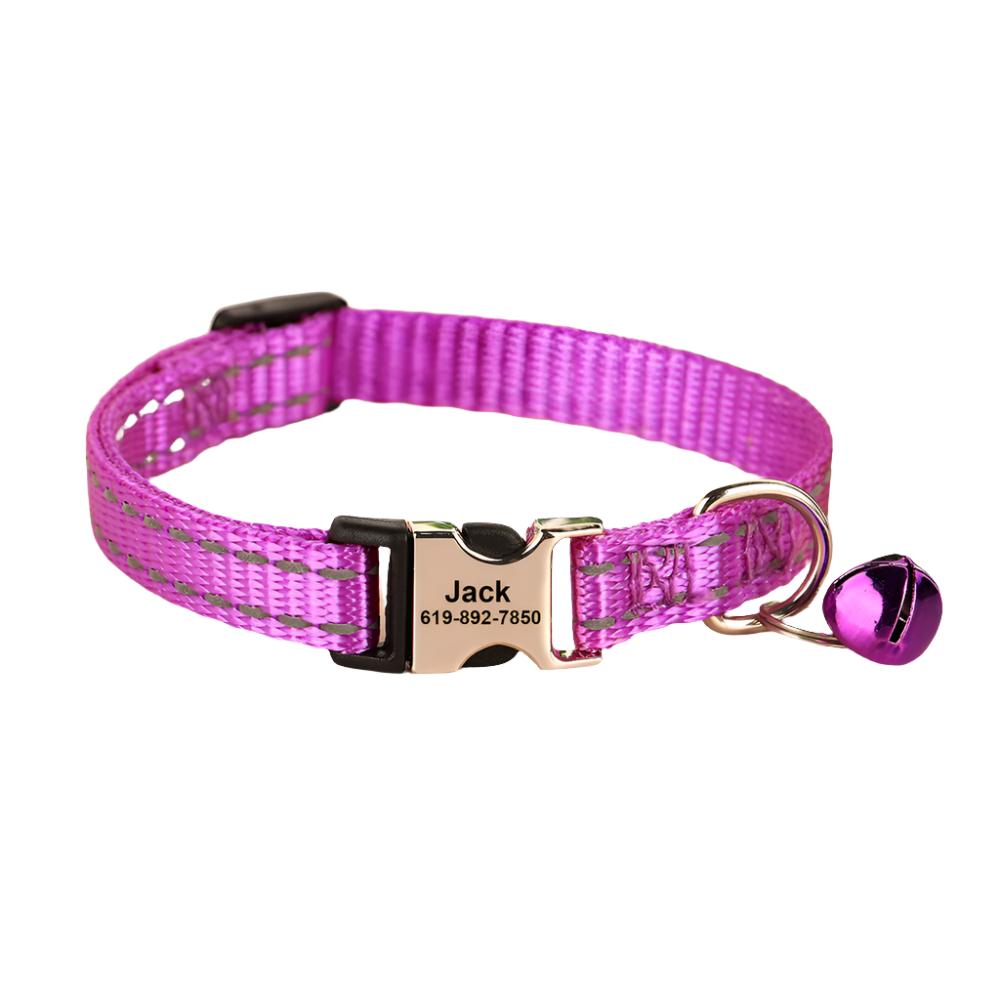 Nylon Reflective Bell Dog Collar