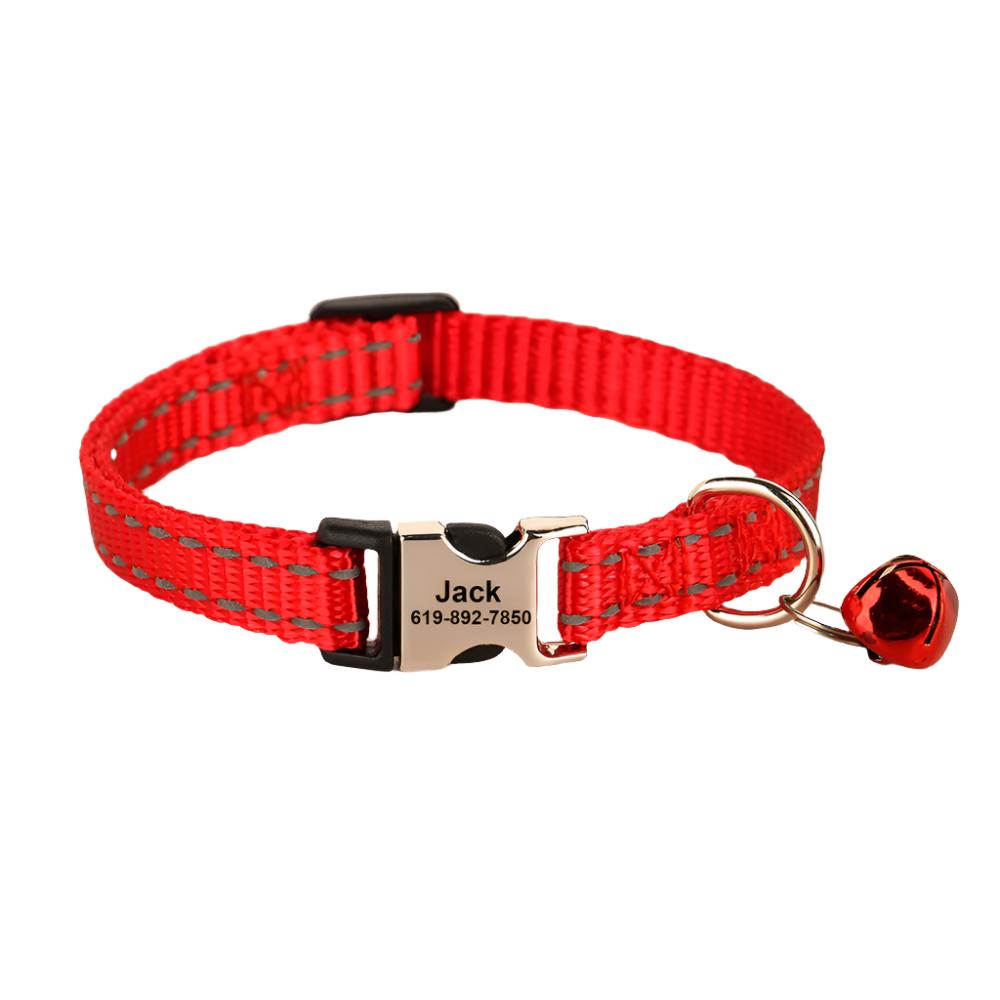 Nylon Reflective Bell Dog Collar